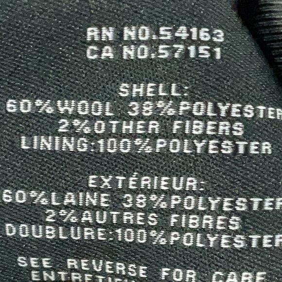 Cole Haan Signature Size 4 Small Wool Blend Hood Shawl Collar Coat Black Button - Picture 6 of 7